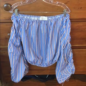 Vintage Savannah Cropped off the shoulder blouse